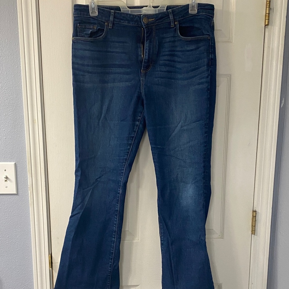 LOFT Dark Blue Flare Jeans